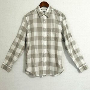 J.Crew Shirt Men M Gray White Plaid Button Up Cotton Light Weight Pocket Preppy